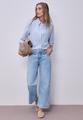 Bluse mit Hemdkragen und  Backprint 42 - Original Blue