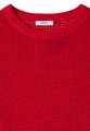 Kurzarm Pullover mit Struktur S - Glazed Apple Red