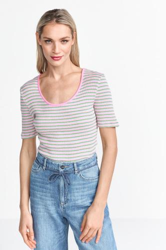 Multicolor Stripe Rib Shirt