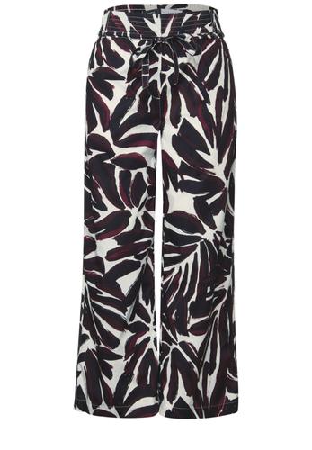 Gemusterte Wide Leg Hose S/7/8 Hosen - Mulberry Red