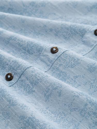 Comfort Fit Kurzarmhemd mit Muster XL Comfort Fit - Light Blue Tonal Design