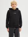 JCOPOINT EMBROIDERY SWEAT HOOD JNR 152 Locker geschnitten - Black