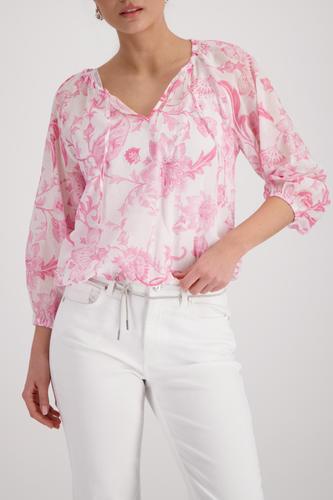 Bluse mit Blumenmuster 40 - French Rose Gemustert