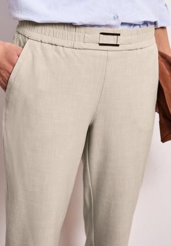 Mid Waist Slim Leg Hose mit Schnalle 40/28 - Cobble Stone