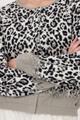 Strickjacke mit Leopardenmuster 42 - Greige Gemustert