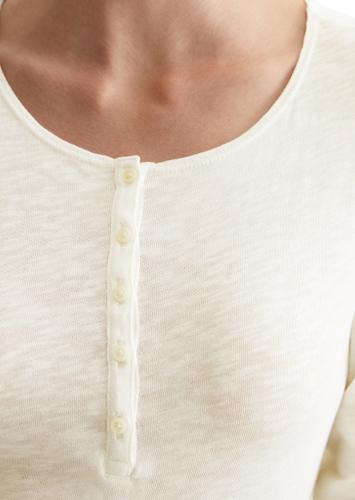 Henley-Shirt regular XL - Salty White