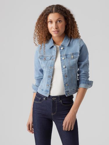 VMLUNA LS SLIM DNM JACKET MIX GA NOOS XS - Light Blue Denim