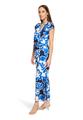 Jumpsuit 40 Tailliert - Weiß/dunkelblau