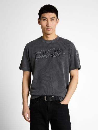 T-Shirt mit Waffelstruktur
