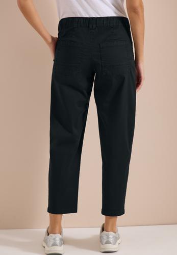 Mid Waist Barrel Leg Hose im Casual Fit