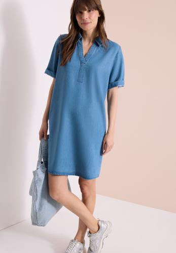 Knielanges Kleid im Denim-Look M - Mid Blue Wash