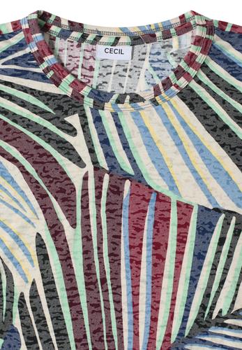 T-Shirt im Ausbrenner-Look mit Print XL - Palm Breeze Green
