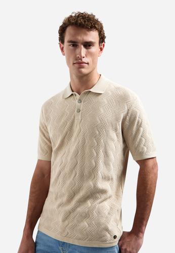 Pullover Short Sleeve Polo Relief L Regular Fit - Desert