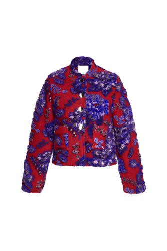 Boucl� jacket Rot S