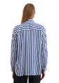 Blouse, oversized shape, kent collar, long sleeve, printed