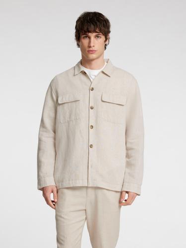 SLH-LEROY LINEN BLEND OVERSHIRT LS NOOS
