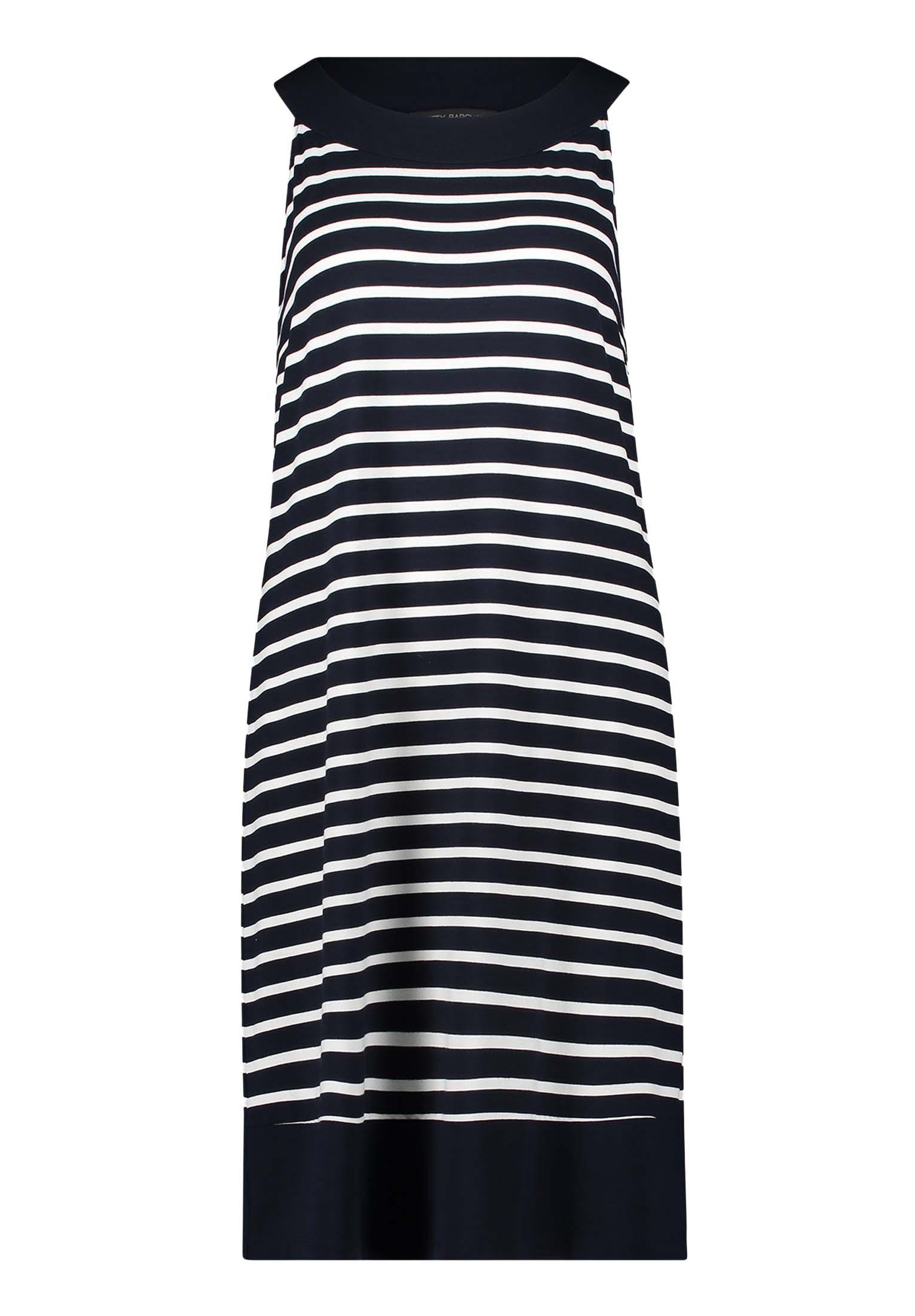 Sommerkleid 40 Leicht tailliert - Dunkelblau/Weiß