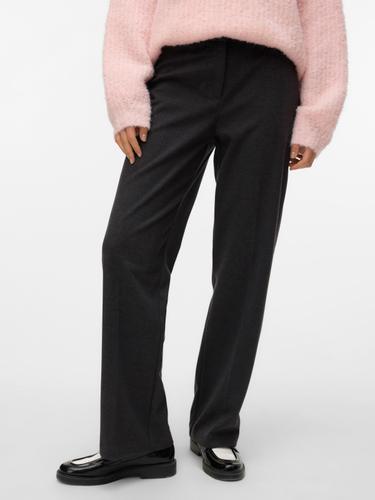 VMVEGA MW STRAIGHT PANT M/32 Gerade geschnitten - Dark Grey Melange