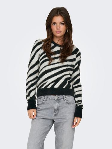 ONLPIUMO LS JQ SHORT O-NECK CC KNT L - Black