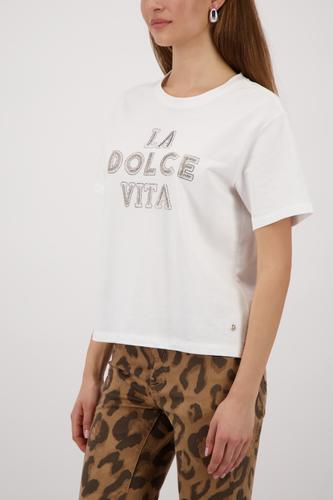 T-Shirt mit Schmuckschrift