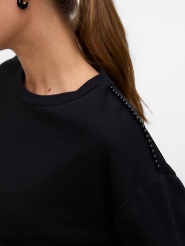VMDAISY PEARL O-NECK SWEAT JRS GA BOO M Normal geschnitten - Black