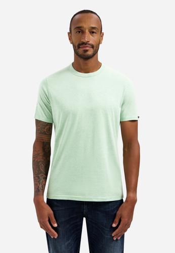 T-Shirt Crewneck Melange M Regular Fit - Green