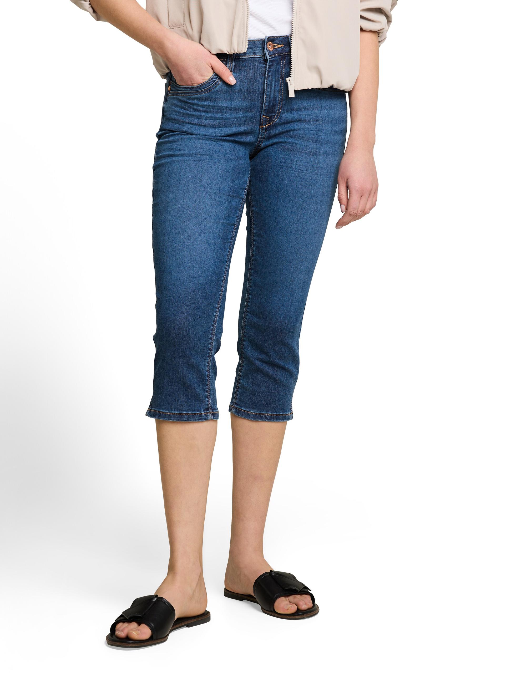 TTLENE SLIM Capri Jeans mit hohem Stretch 27 Slim Fit - Clean Mid Stone Blue Denim