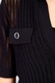 Ajour Polo-Pullover 38 - Schwarz