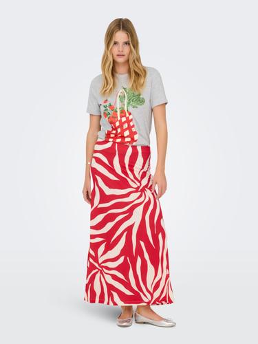 ONLCHIGO SAKURA LONG SKIRT WVN M - Barbados Cherry