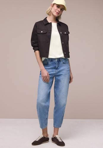 Dropped Shoulder Shirt mit Struktur 40 - Off White
