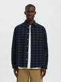 SLMREGCLAUS CORD YD CHECK LS SHIRT XL Normal geschnitten - Navy Blazer