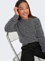 KOGPIUMO GLITTER L/S O-NECK KNT 146/152 Normal geschnitten - Black