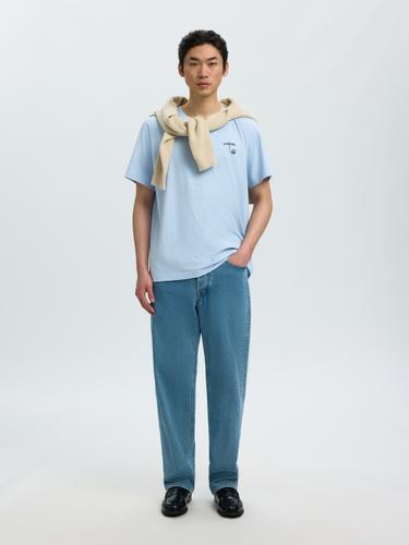 SLHASPEN EMB SS O-NECK TEE