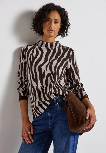 Shirt mit Zebra Print 40 - Deep Roast Brown