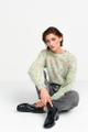 Crew neck neps pullover