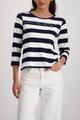 Sweatshirt mit Pailletten-Streifen 42 - Marine Ringel