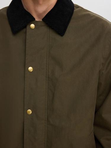 SLHWALTER WAXED COTTON JKT NOOS M - Grape Leaf