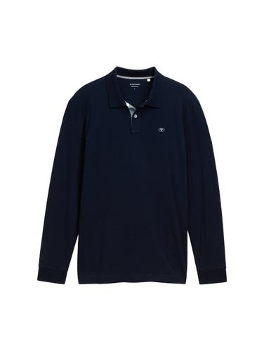 Longsleeve Piqué Poloshirt M Regular Fit - Sky Captain Blue