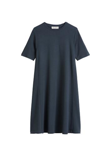 Jerseykleid loose S - Muted Blue