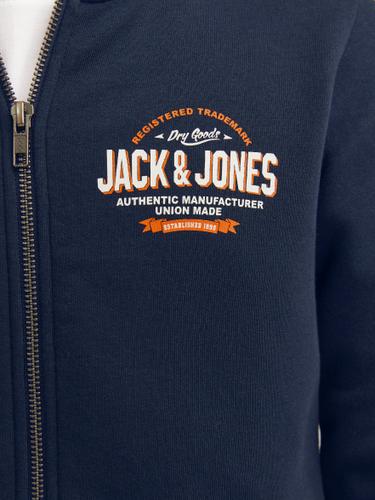 JJELOGO SWT ZIP HOOD 2COL 24/25 NOOS MNI 116 Normal geschnitten - Navy Blazer