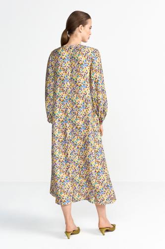 Kleid mit V-Ausschnitt - Bunt / 38