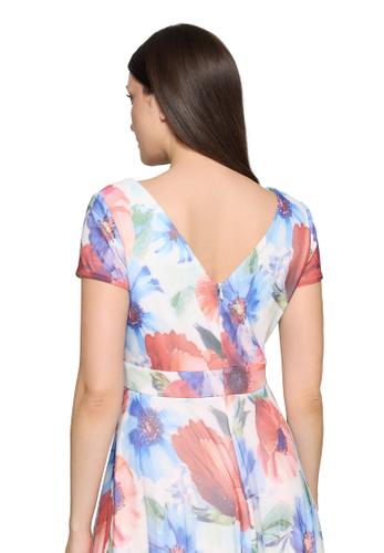 Cocktailkleid 44 Ausgestellt - Blau/Rot