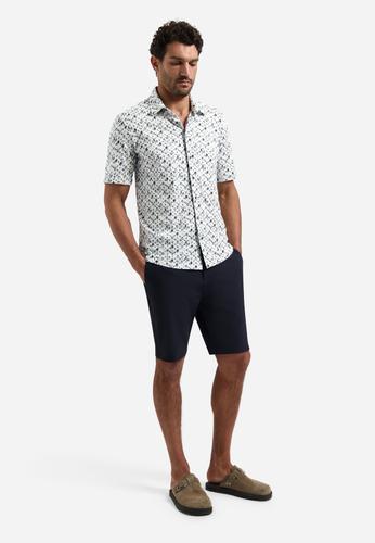 Shirt Short Sleeve Jersey Allover Printed XL Regular Fit - Blue