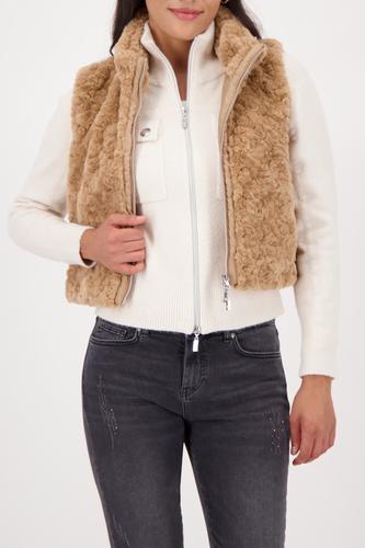 Cropped-Weste mit Taschen 36 - Cognac