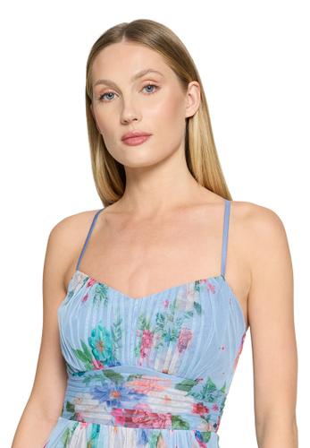 Abendkleid 34 Ausgestellt - Blue/Rosé