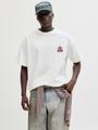 JORMAINE BACK TEE SS CREW NECK SN S Locker geschnitten - Cloud Dancer