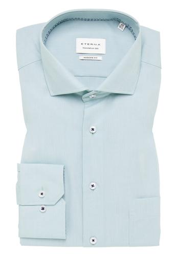 Hemd Chambray Langarm 42/Langarm - 65cm MODERN FIT - Grün