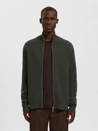 SLHDANE LS KNIT STRUCTURE FULL ZIP NOOS