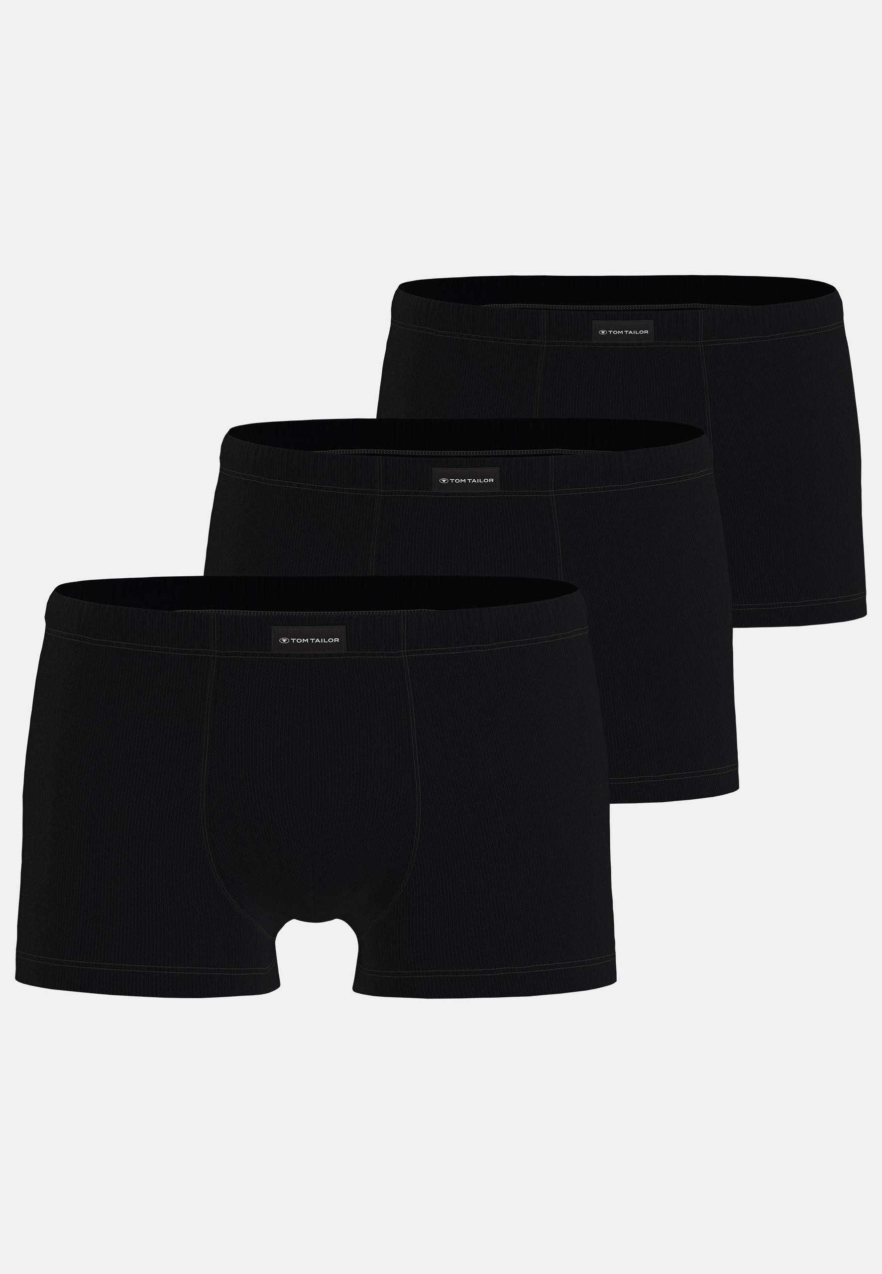 TOM TAILOR Herren Hip Pants uni 3er Pack XXL - Black