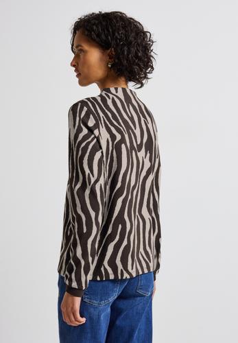 Shirt mit Zebra Print 40 - Deep Roast Brown